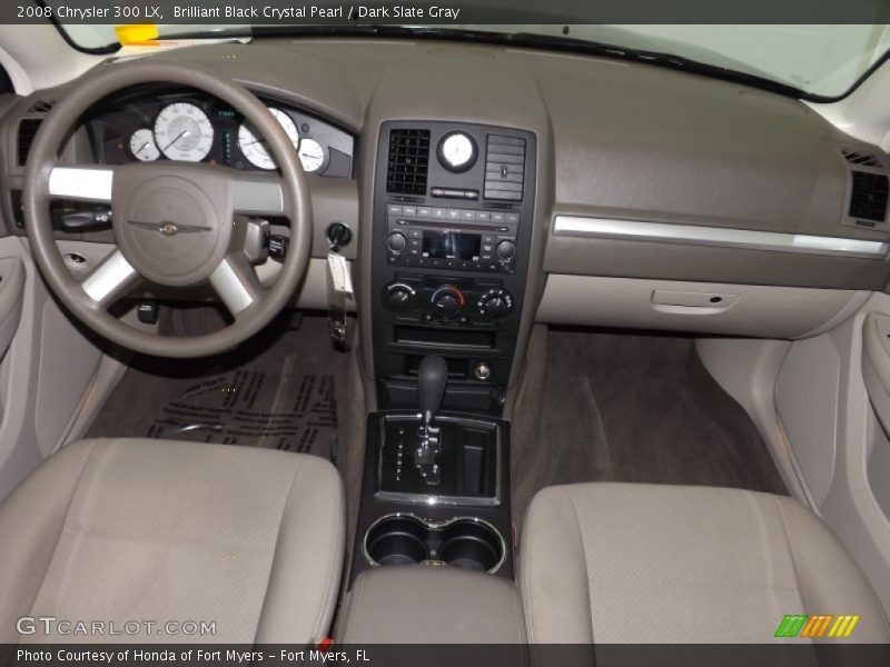 Brilliant Black Crystal Pearl / Dark Slate Gray 2008 Chrysler 300 LX