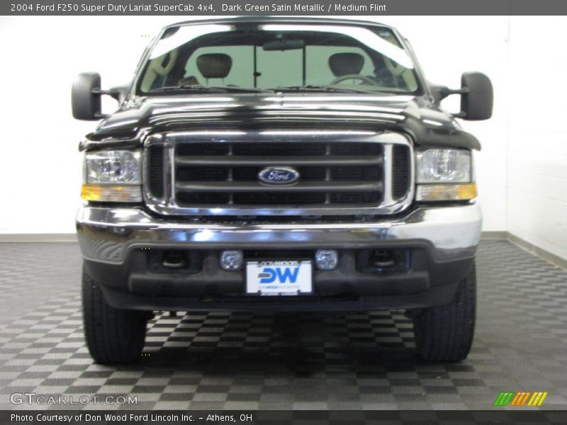 Dark Green Satin Metallic / Medium Flint 2004 Ford F250 Super Duty Lariat SuperCab 4x4
