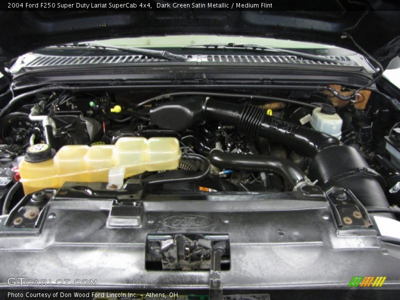 Dark Green Satin Metallic / Medium Flint 2004 Ford F250 Super Duty Lariat SuperCab 4x4
