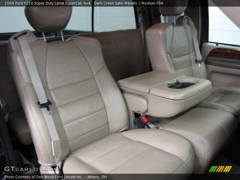 Dark Green Satin Metallic / Medium Flint 2004 Ford F250 Super Duty Lariat SuperCab 4x4