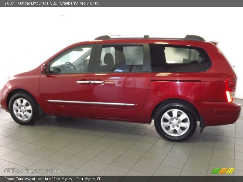 Cranberry Red / Gray 2007 Hyundai Entourage GLS