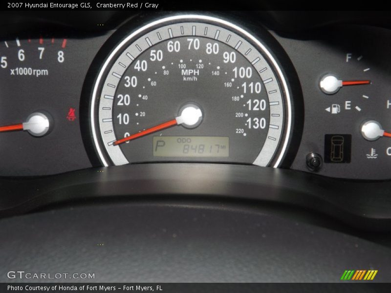 Cranberry Red / Gray 2007 Hyundai Entourage GLS