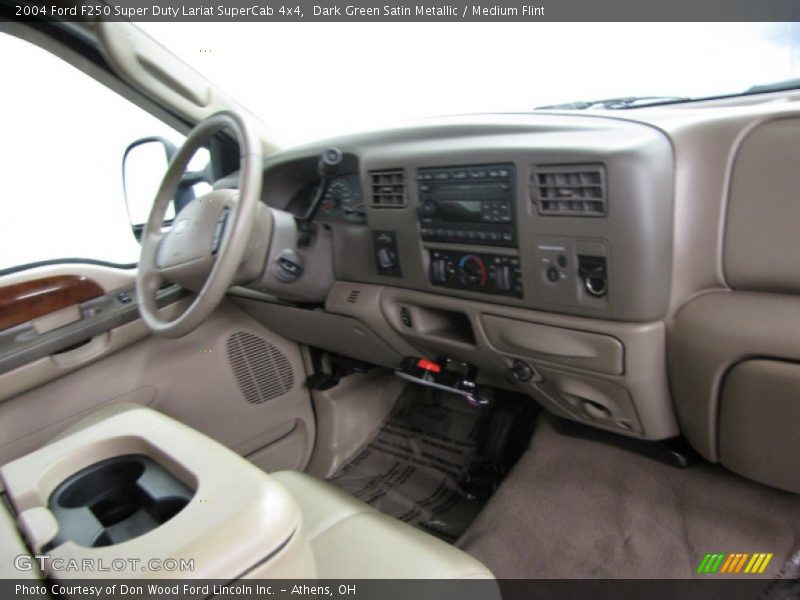 Dark Green Satin Metallic / Medium Flint 2004 Ford F250 Super Duty Lariat SuperCab 4x4