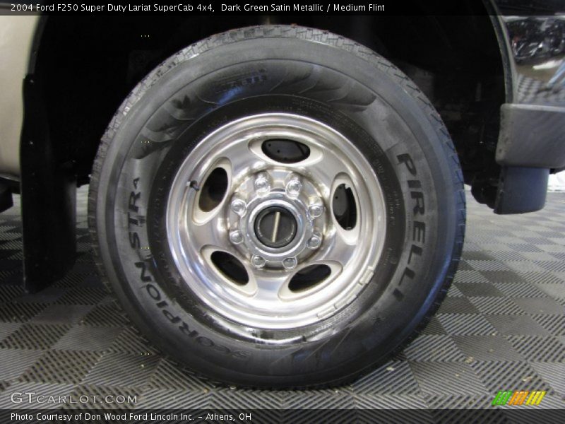 Dark Green Satin Metallic / Medium Flint 2004 Ford F250 Super Duty Lariat SuperCab 4x4