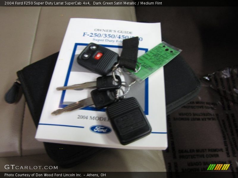 Dark Green Satin Metallic / Medium Flint 2004 Ford F250 Super Duty Lariat SuperCab 4x4