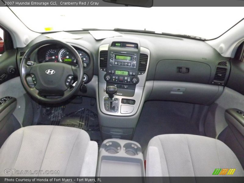 Cranberry Red / Gray 2007 Hyundai Entourage GLS