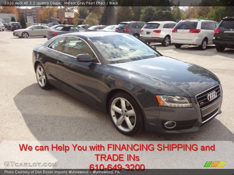 Meteor Gray Pearl Effect / Black 2010 Audi A5 3.2 quattro Coupe