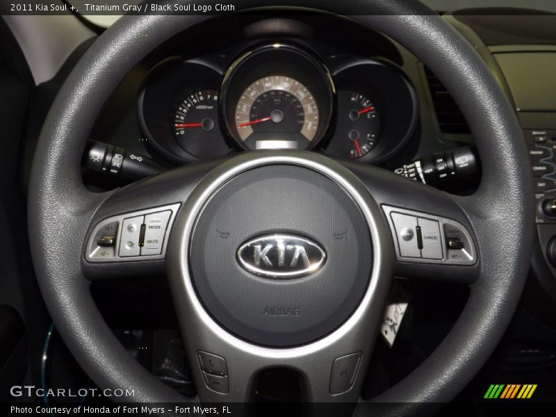 Titanium Gray / Black Soul Logo Cloth 2011 Kia Soul +