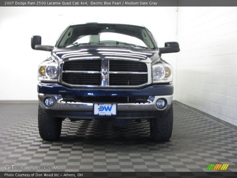 Electric Blue Pearl / Medium Slate Gray 2007 Dodge Ram 2500 Laramie Quad Cab 4x4