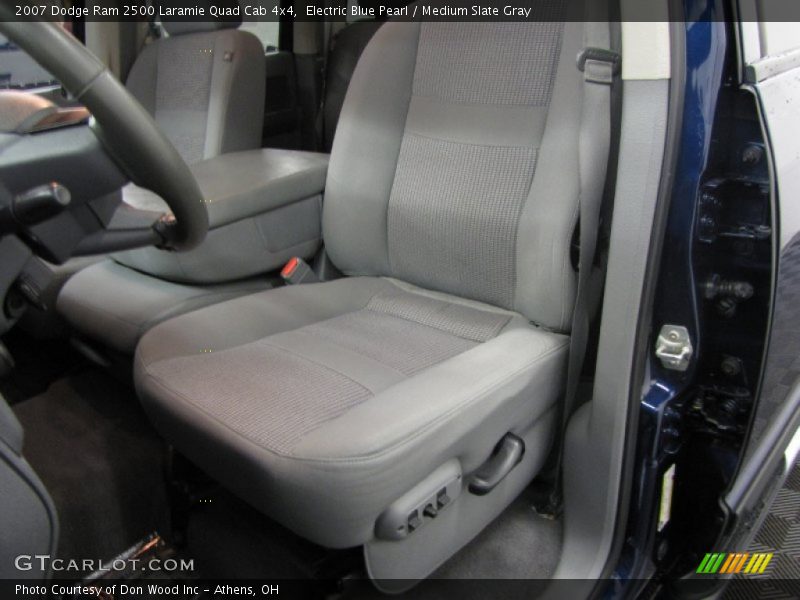 Electric Blue Pearl / Medium Slate Gray 2007 Dodge Ram 2500 Laramie Quad Cab 4x4