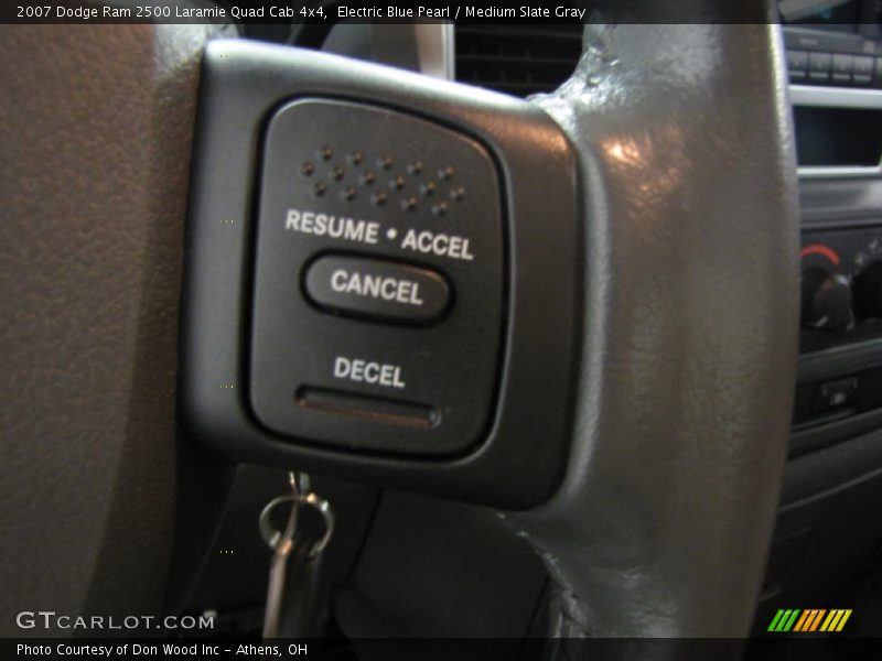Electric Blue Pearl / Medium Slate Gray 2007 Dodge Ram 2500 Laramie Quad Cab 4x4
