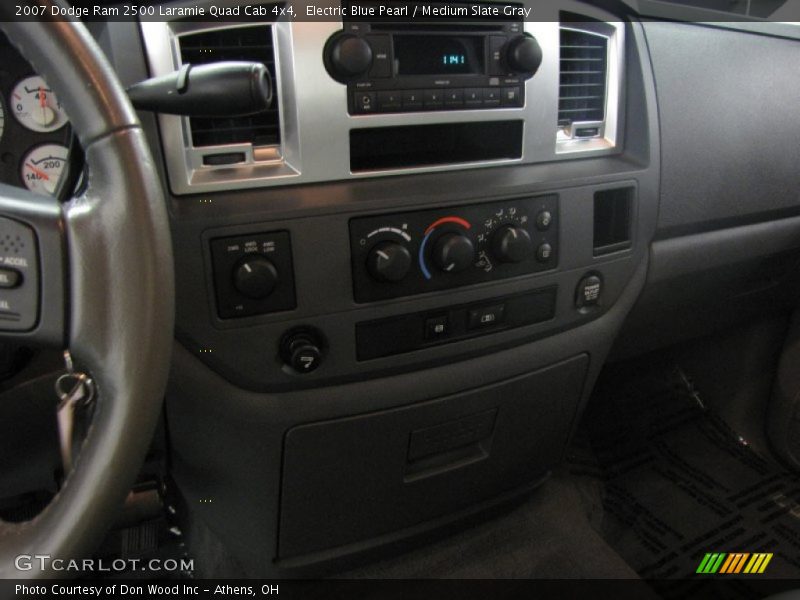 Electric Blue Pearl / Medium Slate Gray 2007 Dodge Ram 2500 Laramie Quad Cab 4x4