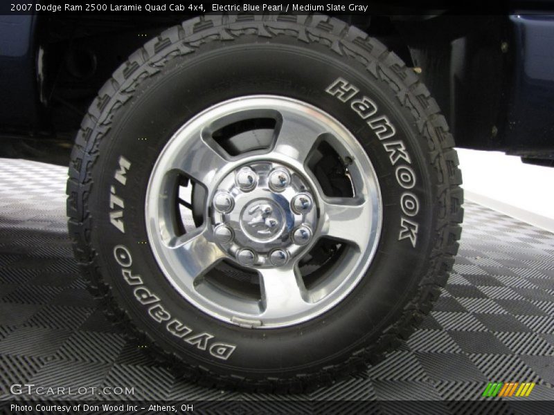 Electric Blue Pearl / Medium Slate Gray 2007 Dodge Ram 2500 Laramie Quad Cab 4x4
