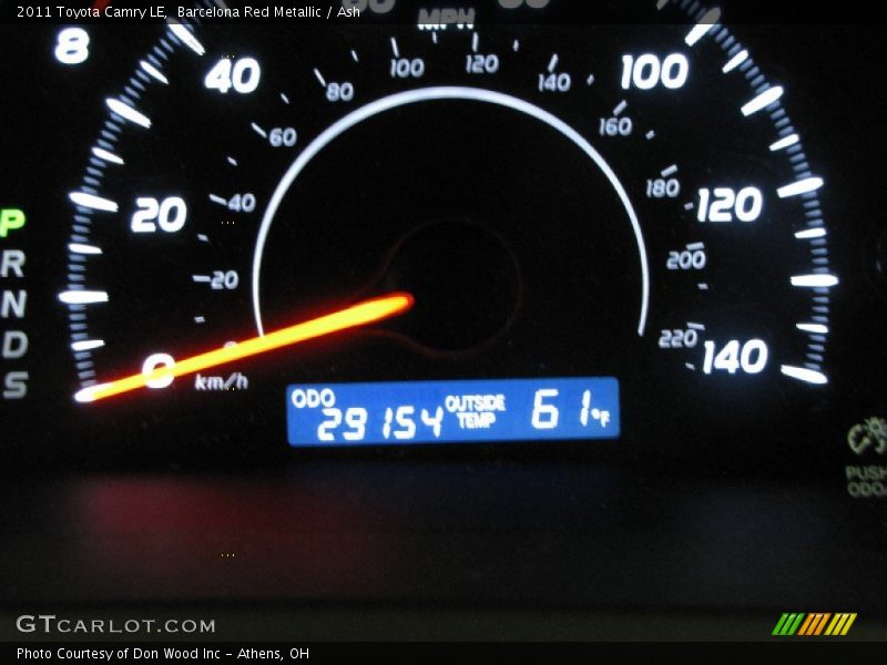 Barcelona Red Metallic / Ash 2011 Toyota Camry LE