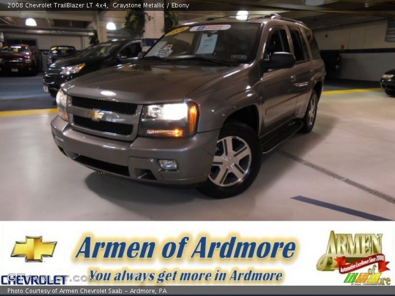 Graystone Metallic / Ebony 2008 Chevrolet TrailBlazer LT 4x4