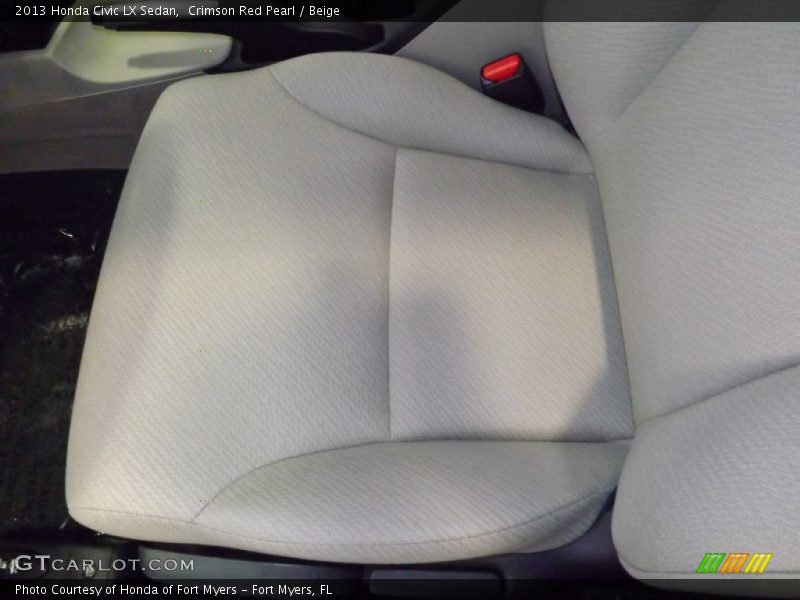 Crimson Red Pearl / Beige 2013 Honda Civic LX Sedan