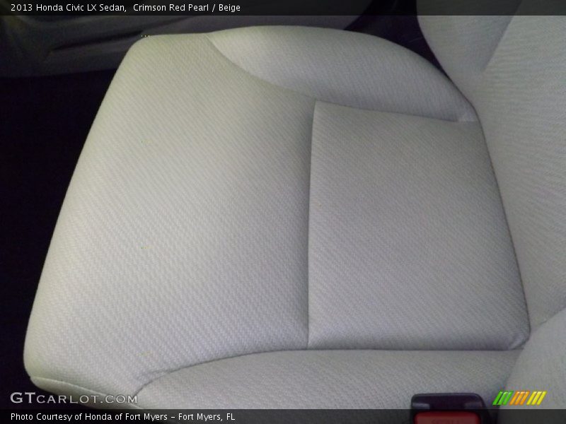 Crimson Red Pearl / Beige 2013 Honda Civic LX Sedan