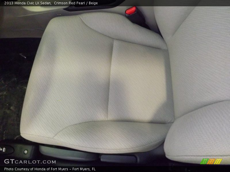 Crimson Red Pearl / Beige 2013 Honda Civic LX Sedan