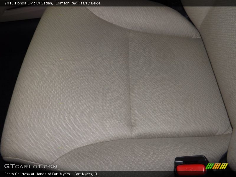 Crimson Red Pearl / Beige 2013 Honda Civic LX Sedan