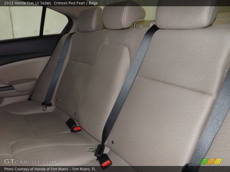Crimson Red Pearl / Beige 2013 Honda Civic LX Sedan