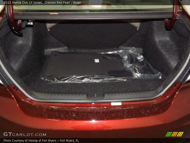 Crimson Red Pearl / Beige 2013 Honda Civic LX Sedan