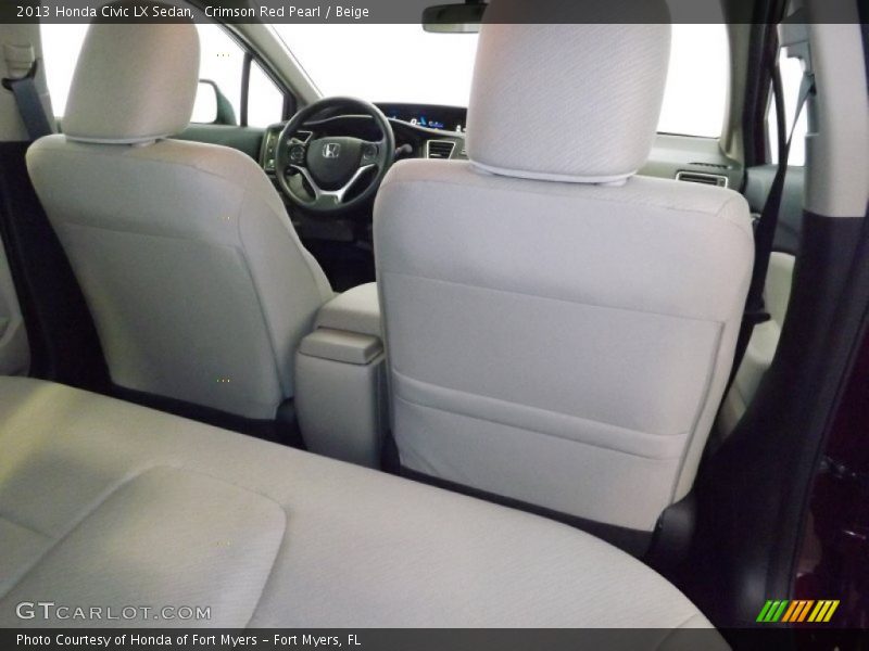 Crimson Red Pearl / Beige 2013 Honda Civic LX Sedan
