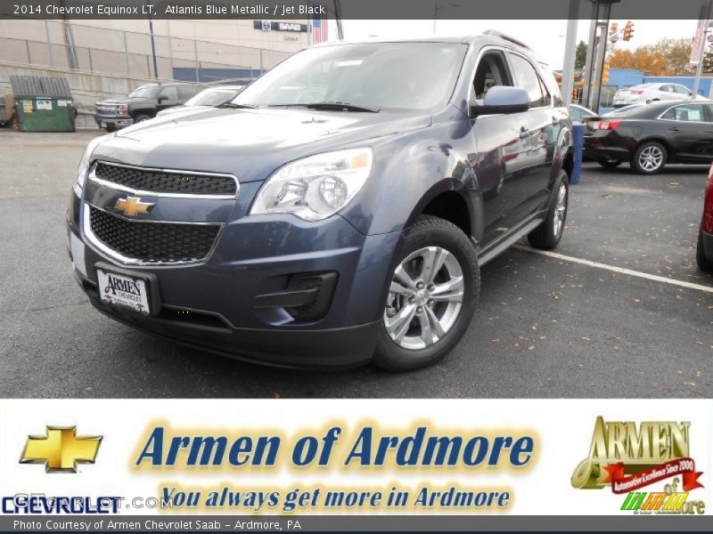 Atlantis Blue Metallic / Jet Black 2014 Chevrolet Equinox LT