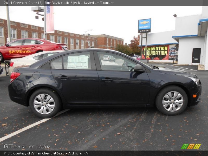 Blue Ray Metallic / Jet Black/Medium Titanium 2014 Chevrolet Cruze LS