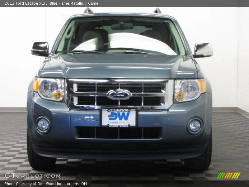 Blue Flame Metallic / Camel 2012 Ford Escape XLT