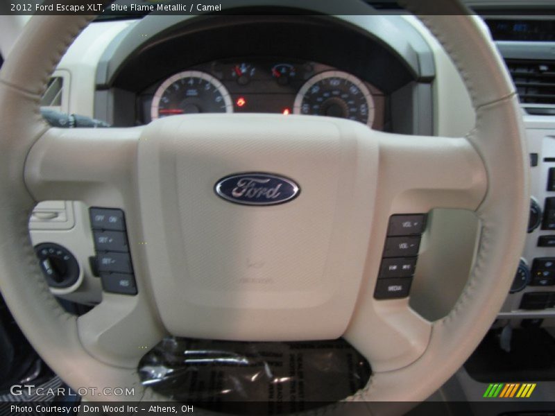 Blue Flame Metallic / Camel 2012 Ford Escape XLT