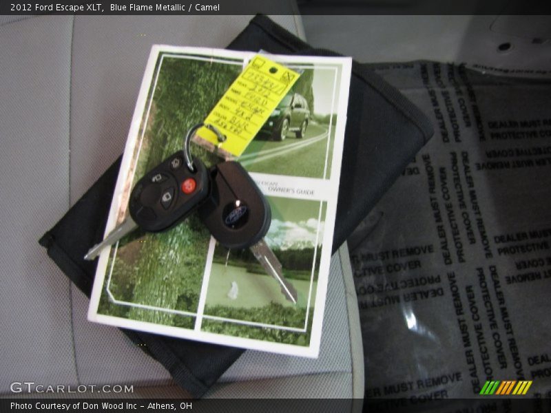 Blue Flame Metallic / Camel 2012 Ford Escape XLT