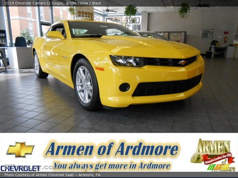 Bright Yellow / Black 2014 Chevrolet Camaro LS Coupe