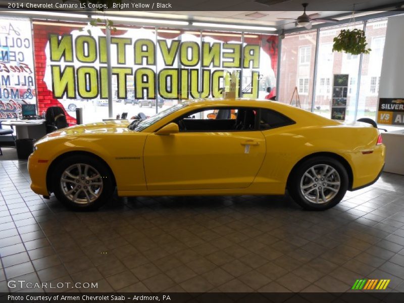 Bright Yellow / Black 2014 Chevrolet Camaro LS Coupe