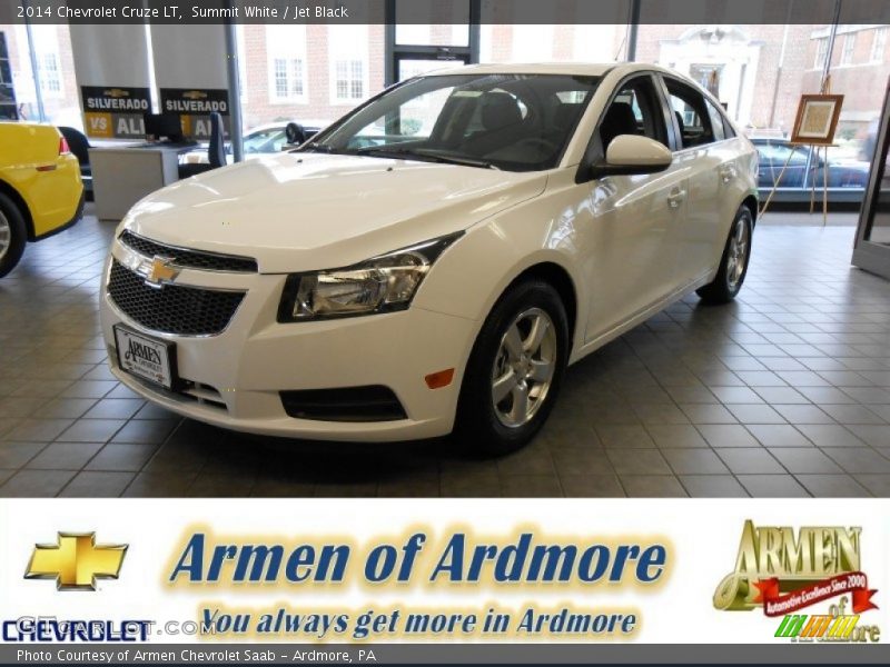 Summit White / Jet Black 2014 Chevrolet Cruze LT