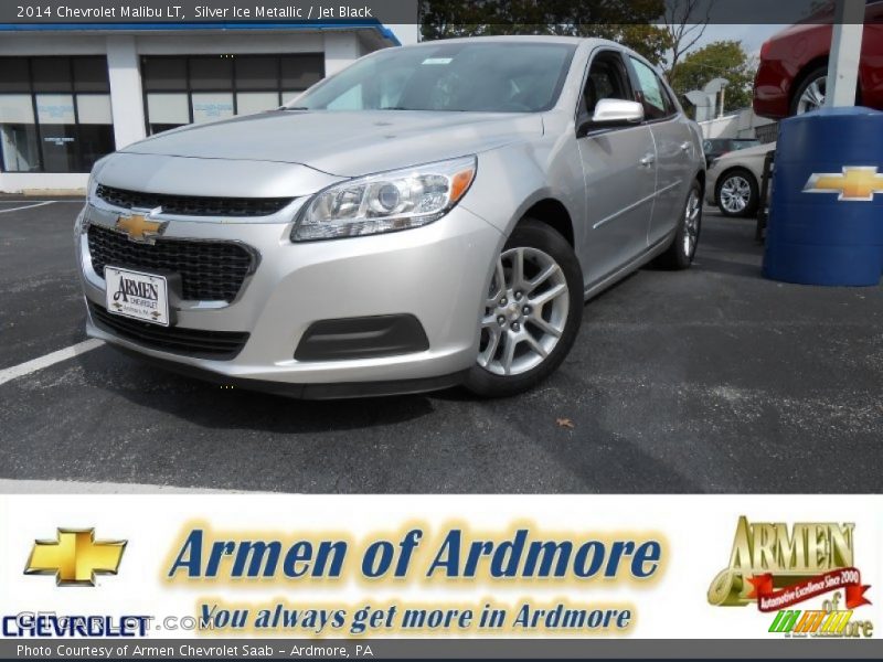 Silver Ice Metallic / Jet Black 2014 Chevrolet Malibu LT