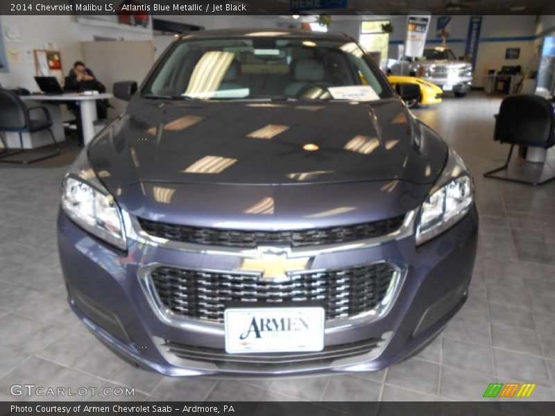 Atlantis Blue Metallic / Jet Black 2014 Chevrolet Malibu LS