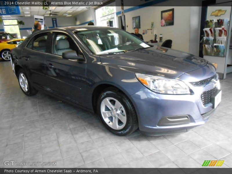 Atlantis Blue Metallic / Jet Black 2014 Chevrolet Malibu LS
