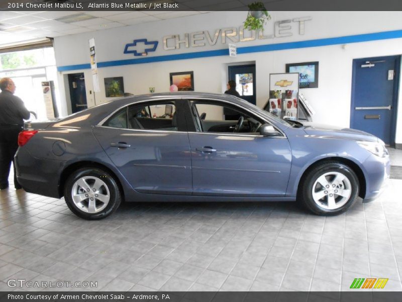 Atlantis Blue Metallic / Jet Black 2014 Chevrolet Malibu LS