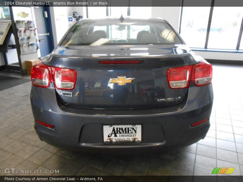 Atlantis Blue Metallic / Jet Black 2014 Chevrolet Malibu LS