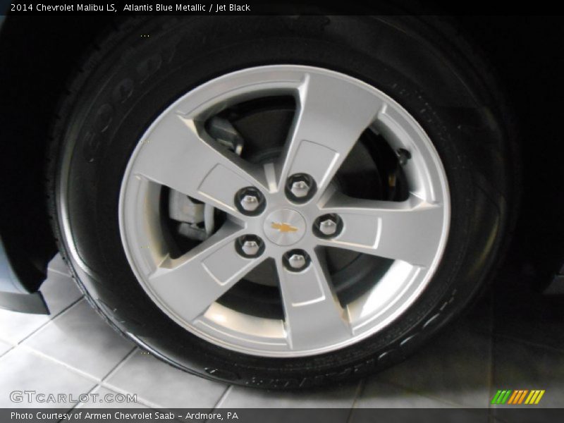 Atlantis Blue Metallic / Jet Black 2014 Chevrolet Malibu LS