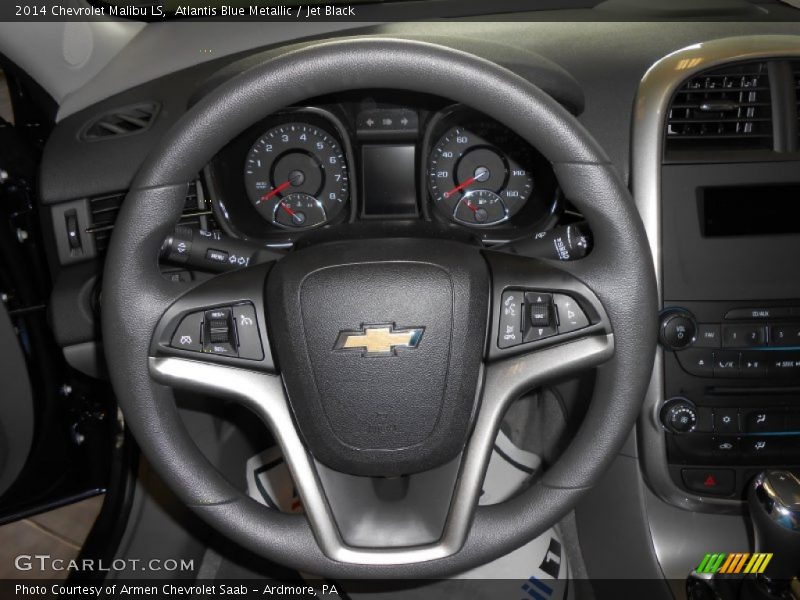 Atlantis Blue Metallic / Jet Black 2014 Chevrolet Malibu LS