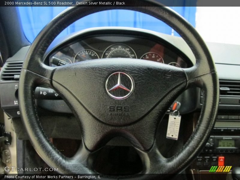 Desert Silver Metallic / Black 2000 Mercedes-Benz SL 500 Roadster
