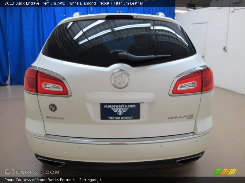 White Diamond Tricoat / Titanium Leather 2013 Buick Enclave Premium AWD