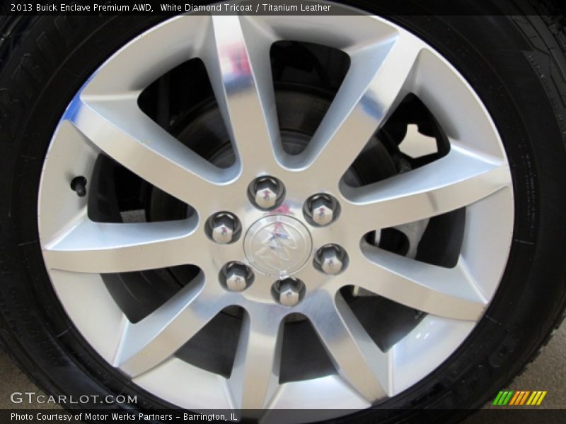 White Diamond Tricoat / Titanium Leather 2013 Buick Enclave Premium AWD