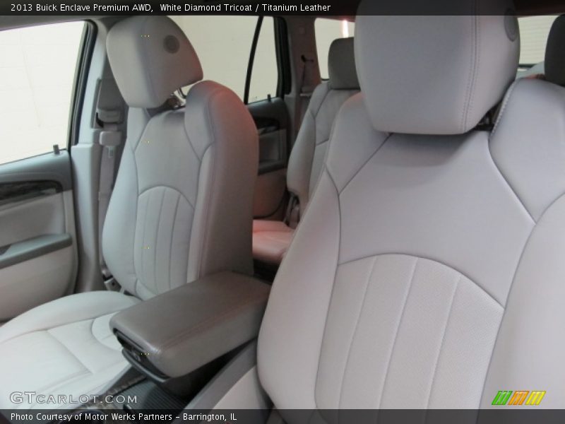 White Diamond Tricoat / Titanium Leather 2013 Buick Enclave Premium AWD