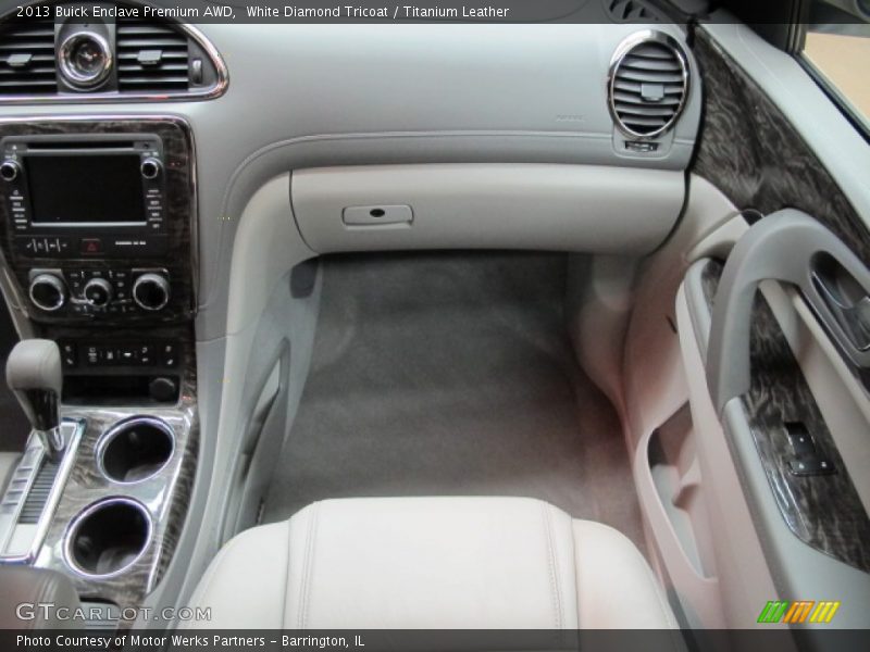 White Diamond Tricoat / Titanium Leather 2013 Buick Enclave Premium AWD