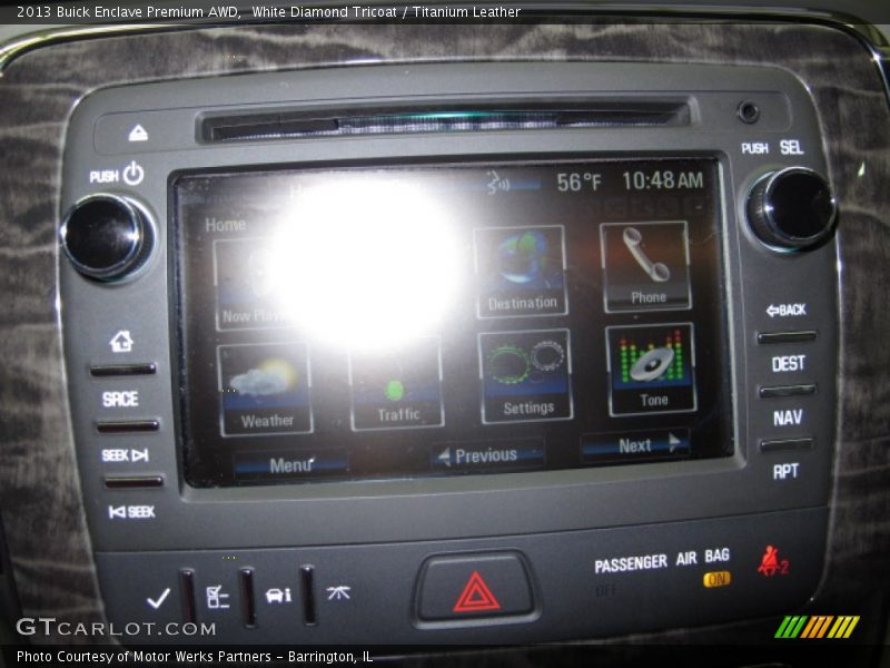 White Diamond Tricoat / Titanium Leather 2013 Buick Enclave Premium AWD