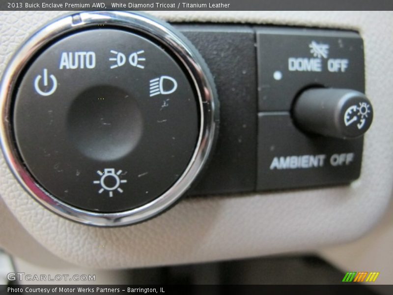 White Diamond Tricoat / Titanium Leather 2013 Buick Enclave Premium AWD