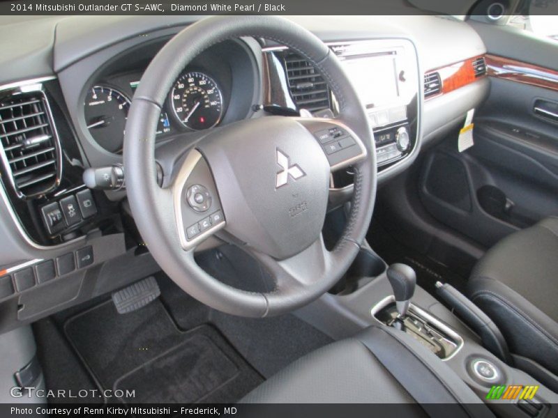 Diamond White Pearl / Black 2014 Mitsubishi Outlander GT S-AWC