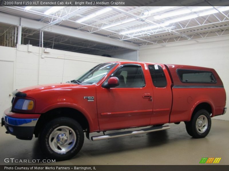 Bright Red / Medium Graphite 2000 Ford F150 XLT Extended Cab 4x4